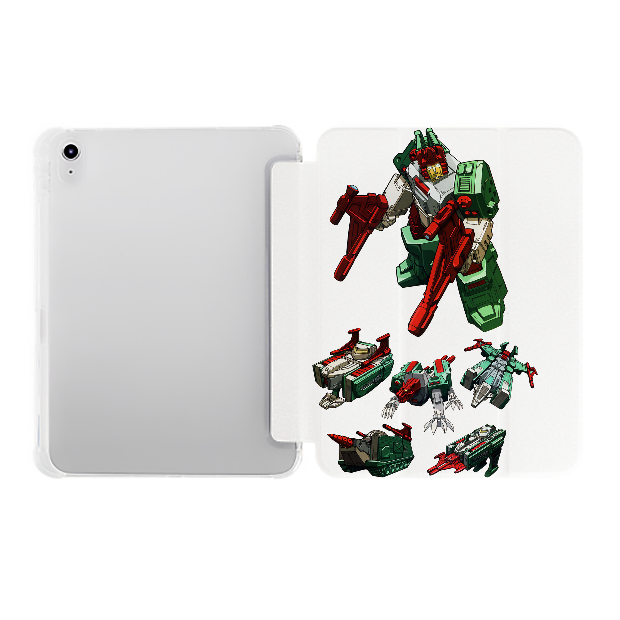 （画像用） Transformers トランスフォーマー IPad ケース ペン収納付き 三つ折りスタンド PUレザー×シリコン 対応機種9.5/10.5/10.9インチ
